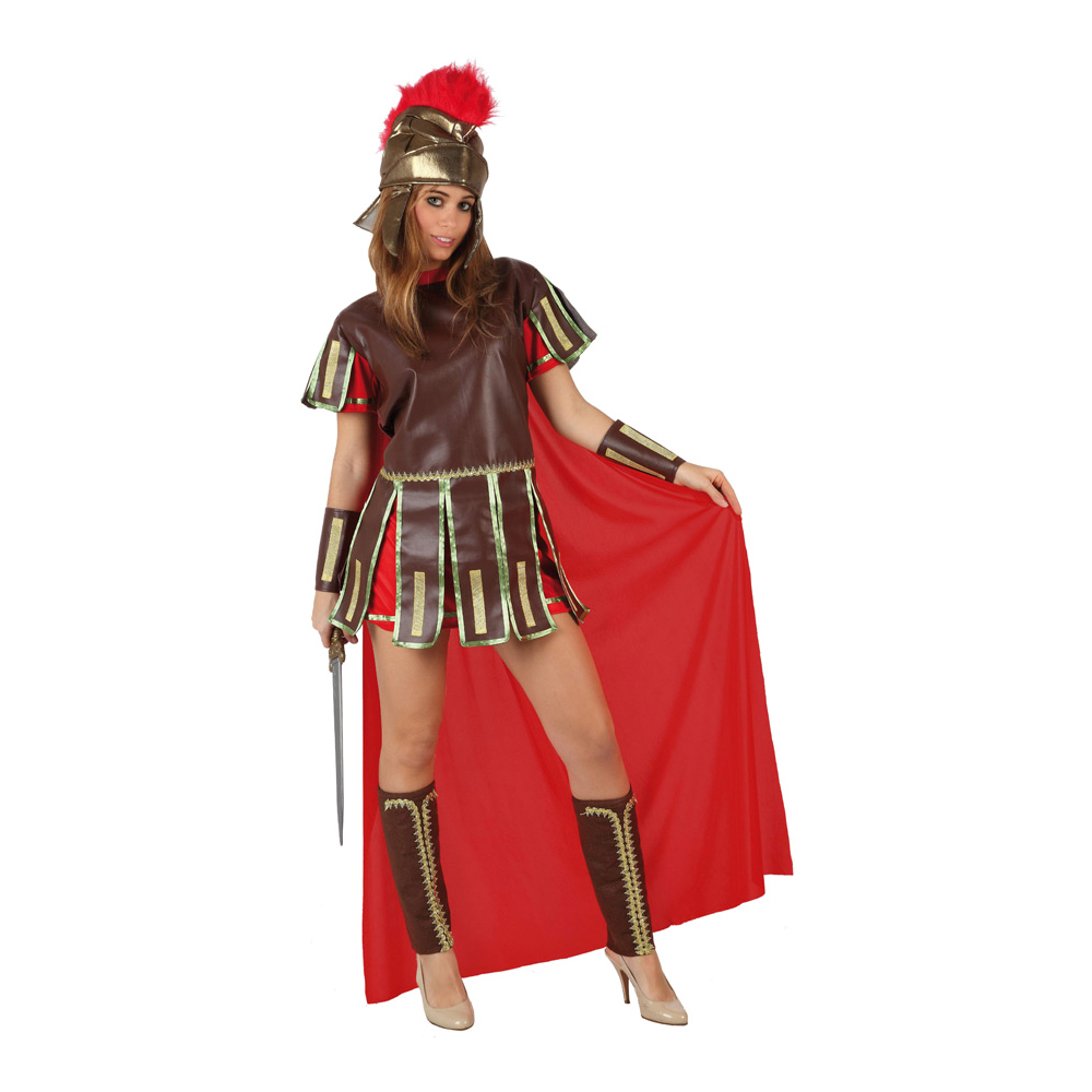 GLADIADORA ROMANA ROJA CORTA